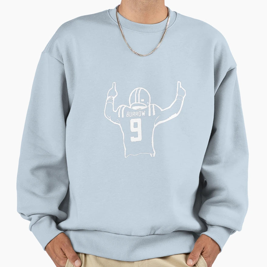 Burrow Number 9 Sweatshirt - Trendy Graphic Unisex - T-Shirt, Sweatshirt, Hoodie