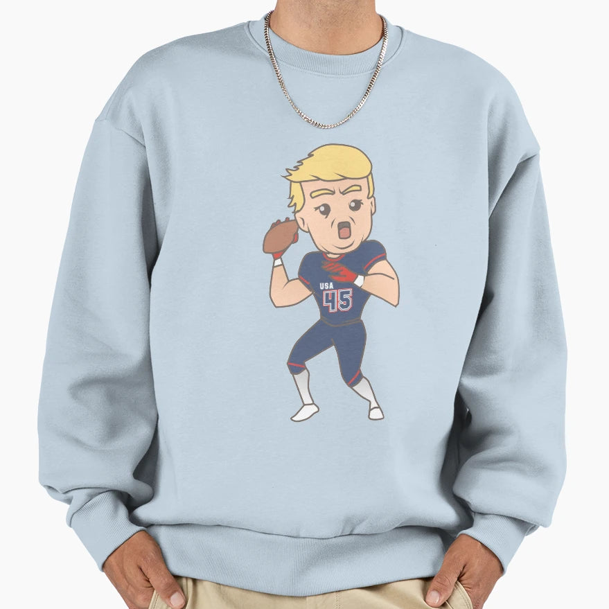 Trump Football Sweatshirt - Unique Graphic Men Women - T-Shirt, Sweatshirt, Hoodie