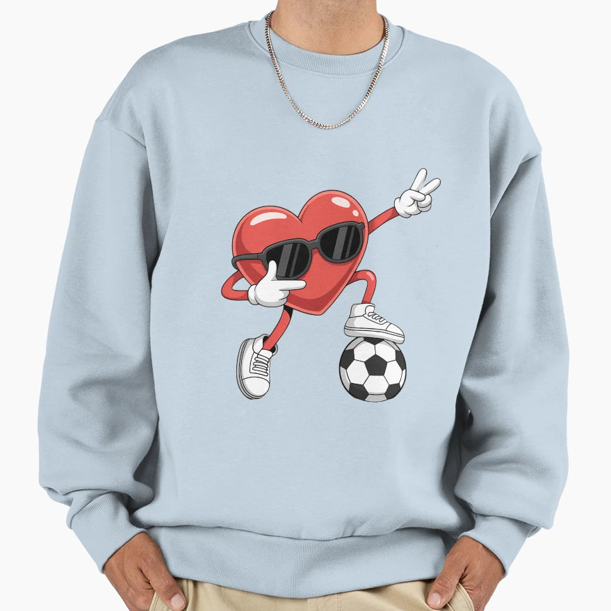 Dabbing Heart Dab Valentines Sweatshirt - Casual Everyday Wear Men Women - T-Shirt, Sweatshirt, Hoodie