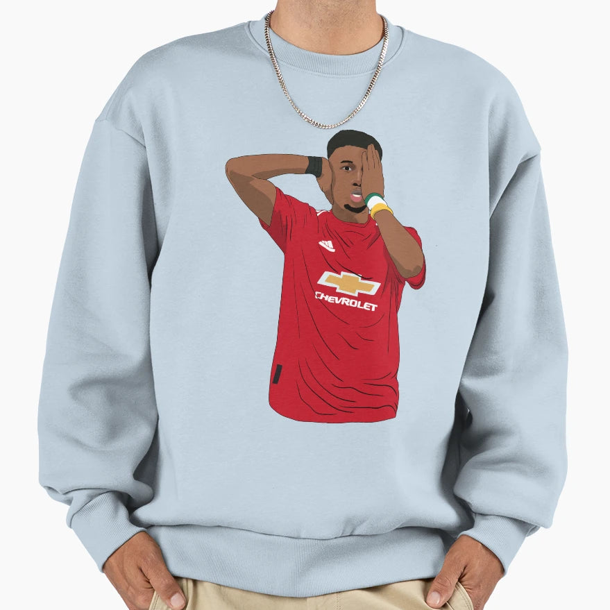 Amad Diallo Goal Celebration Sweatshirt - Graphic Print Unisex - T-Shirt, Sweatshirt, Hoodie