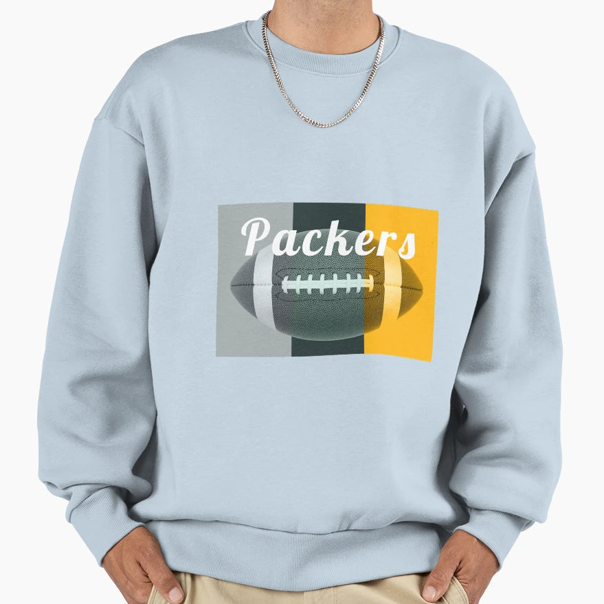 Football American Green Bay Sweatshirt - Casual Everyday Wear Men Women - T-Shirt, Sweatshirt, Hoodie