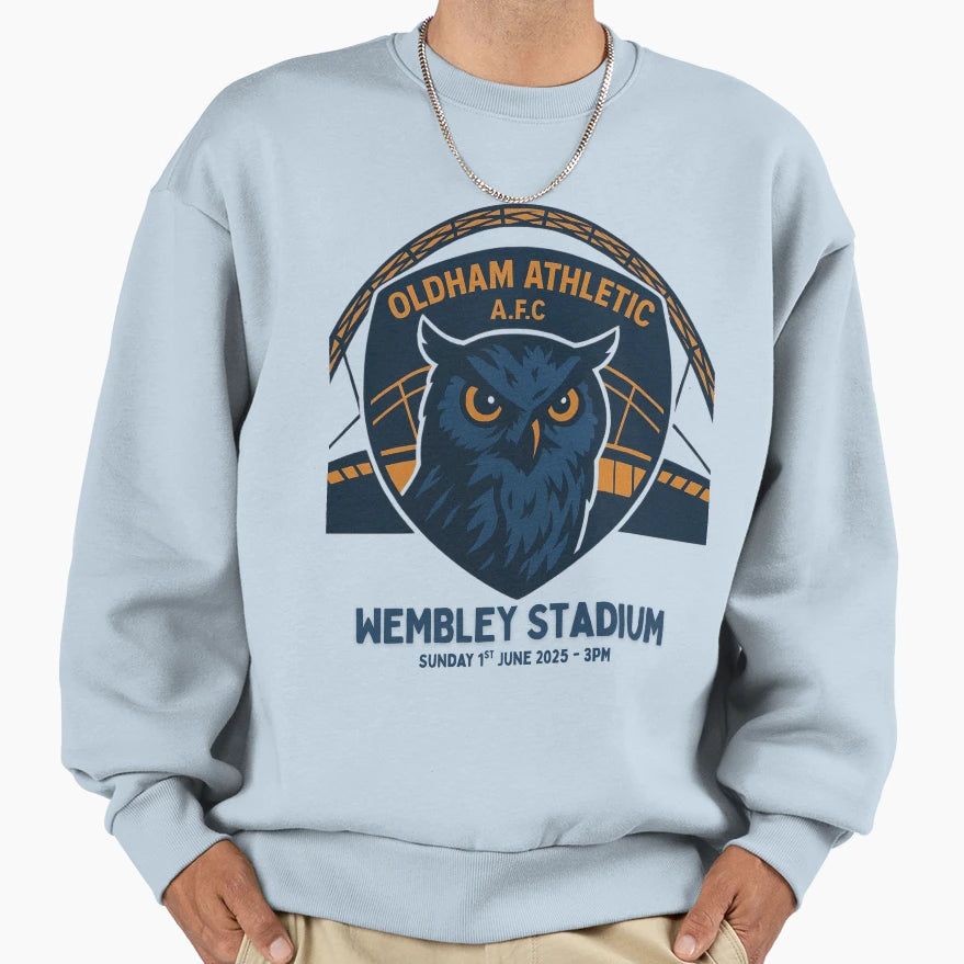 Oldham Athletic Fc Oafc Wembley Sweatshirt - Graphic Print Men Women - T-Shirt, Sweatshirt, Hoodie