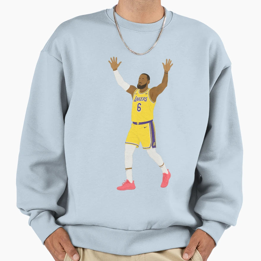 Lebron James Court Commander Sweatshirt - Aesthetic Graphic Men Women - T-Shirt, Sweatshirt, Hoodie