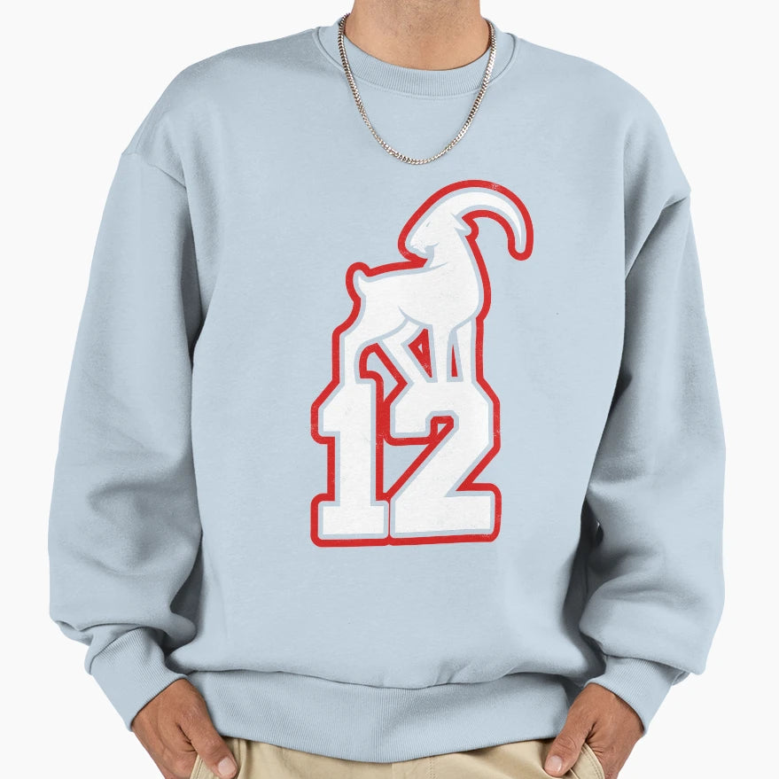 Goat 12 New England Brady Sweatshirt - Graphic Print for Adults - T-Shirt, Sweatshirt, Hoodie