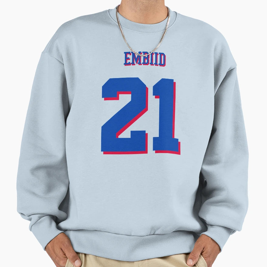 Joel Embiid Game Time Jersey No 21 Sweatshirt - Unique Graphic Unisex - T-Shirt, Sweatshirt, Hoodie