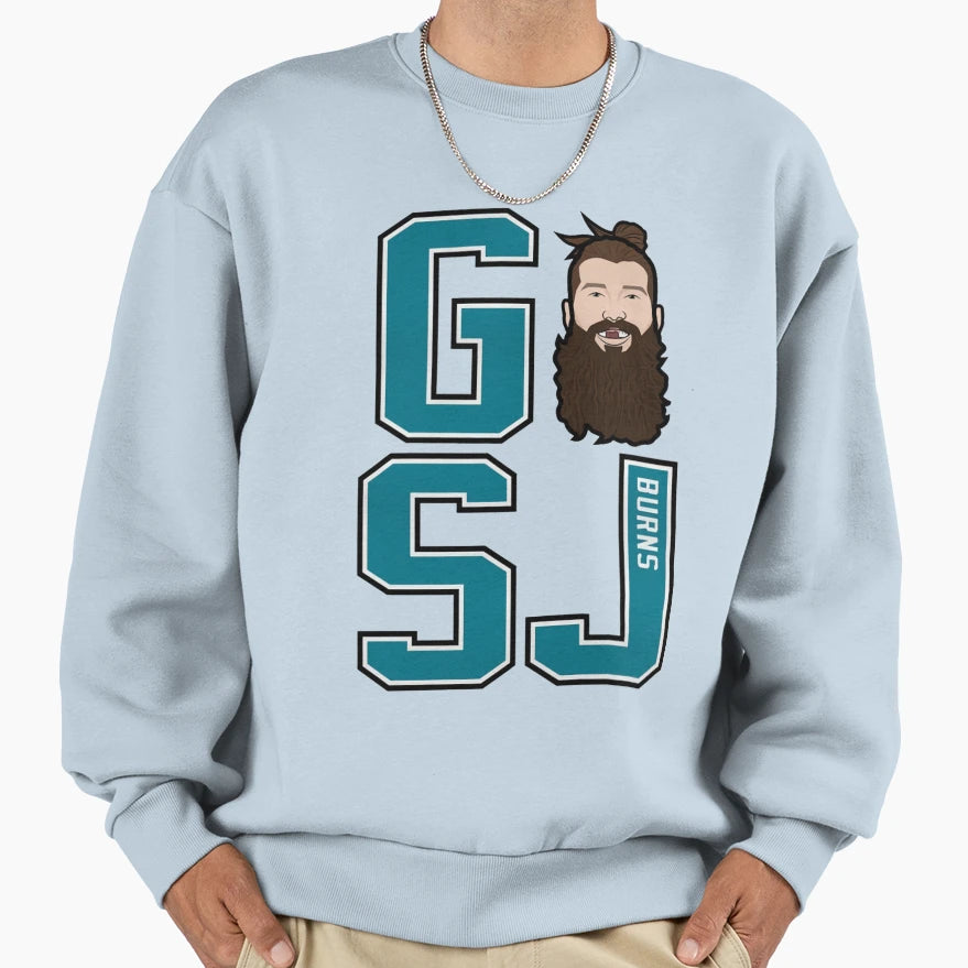 Brent Burns Go Sj Sweatshirt - Fun Novelty Design Unisex - T-Shirt, Sweatshirt, Hoodie