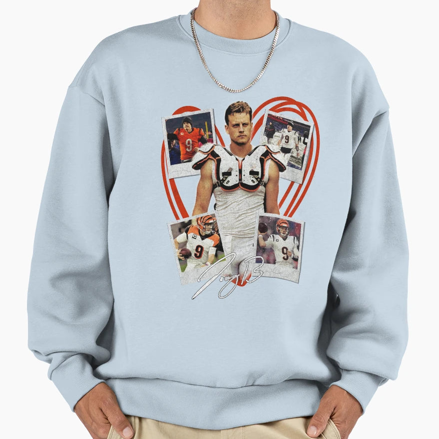 JB Heart Sweatshirt - Minimalist Print Men Women - T-Shirt, Sweatshirt, Hoodie