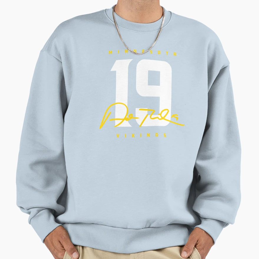 Vikings Adam Thielen 19 Signature Sweatshirt - Minimalist Print Men Women - T-Shirt, Sweatshirt, Hoodie