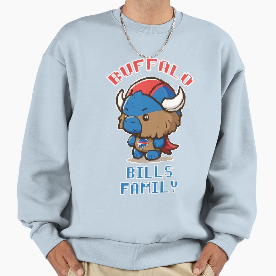 Buffalo Bills Mascot Family Sweatshirt - Minimalist Print Men Women - T-Shirt, Sweatshirt, Hoodie