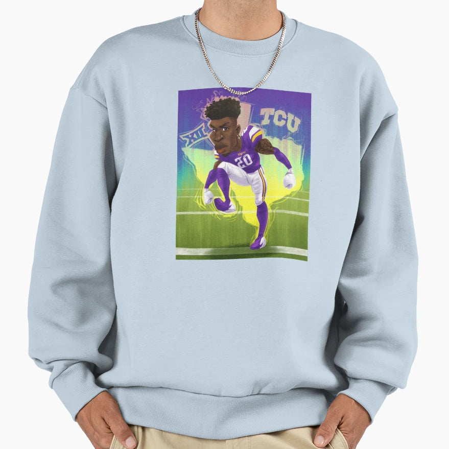 Jeff Gladney Cartoon Sweatshirt - Trendy Graphic Unisex - T-Shirt, Sweatshirt, Hoodie
