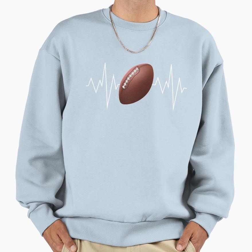 My Heart Beats American Football 24 7 Sweatshirt - Custom Art Print Unisex - T-Shirt, Sweatshirt, Hoodie