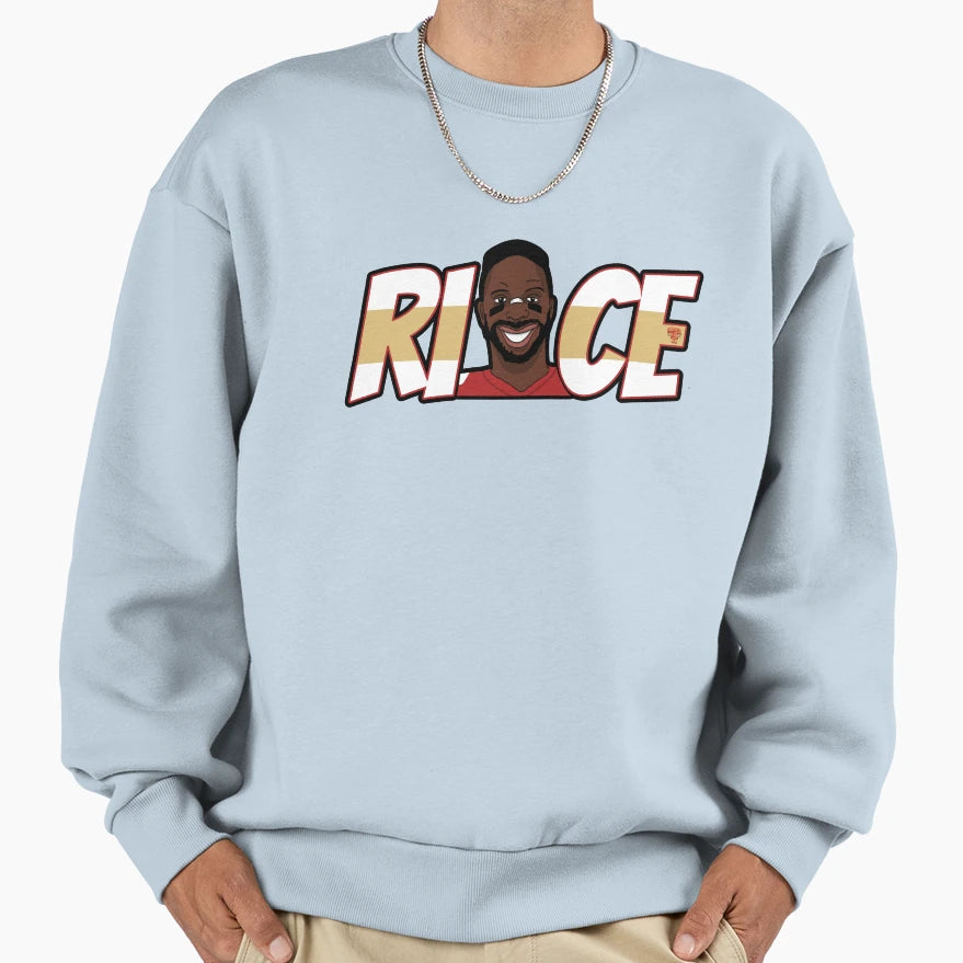 Young Jerry Rice Sweatshirt - Trendy Graphic Men Women - T-Shirt, Sweatshirt, Hoodie