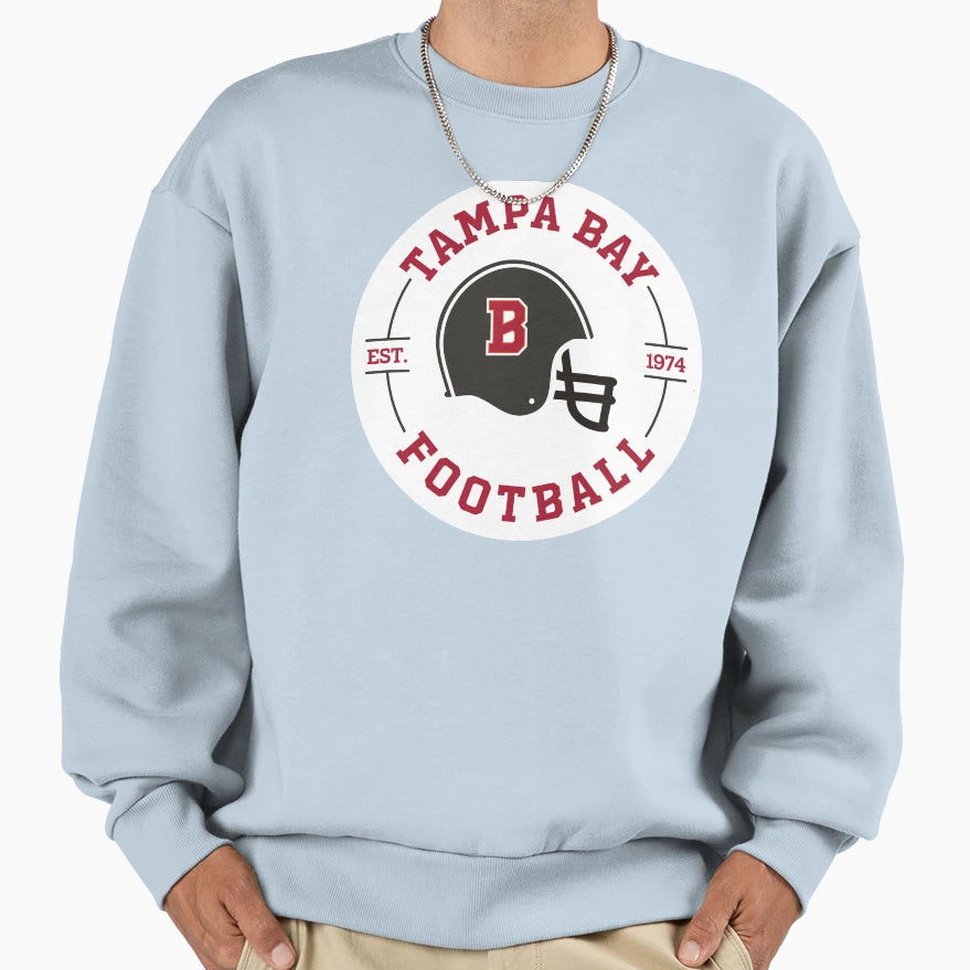 Tampa Bay Football Badge Sweatshirt - Fun Novelty Design Unisex - T-Shirt, Sweatshirt, Hoodie