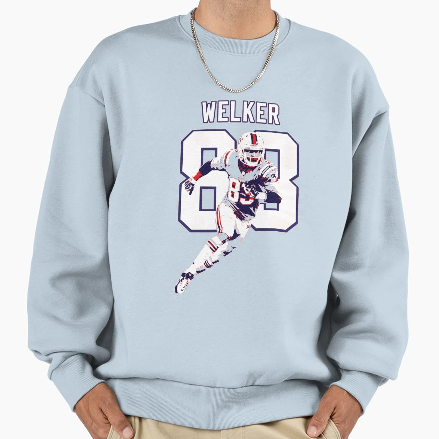 Wes Welker New England 83 Football Art Sweatshirt - Streetwear Style Unisex - T-Shirt, Sweatshirt, Hoodie