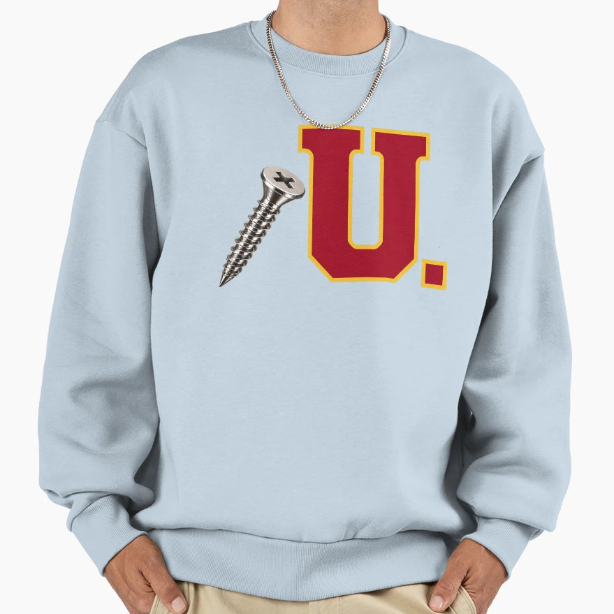 Screw U Collection Cardinal Gold Sweatshirt - Minimalist Print Unisex - T-Shirt, Sweatshirt, Hoodie