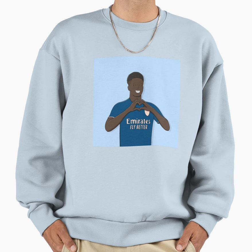 Saka Love Sweatshirt - Unique Graphic Unisex - T-Shirt, Sweatshirt, Hoodie