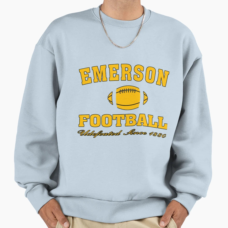 Emerson Football Undefeated Sweatshirt - Custom Art Print Men Women - T-Shirt, Sweatshirt, Hoodie