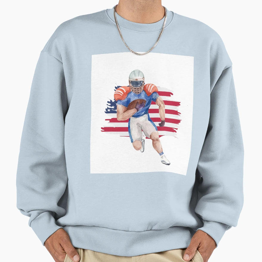 American Football And Rugby Sweatshirt - Fun Novelty Design Men Women - T-Shirt, Sweatshirt, Hoodie