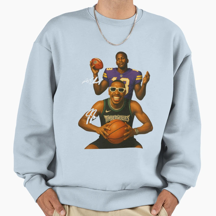 Anthony Edwards And JJ Minnesota Sweatshirt - Fun Novelty Design Men Women - T-Shirt, Sweatshirt, Hoodie