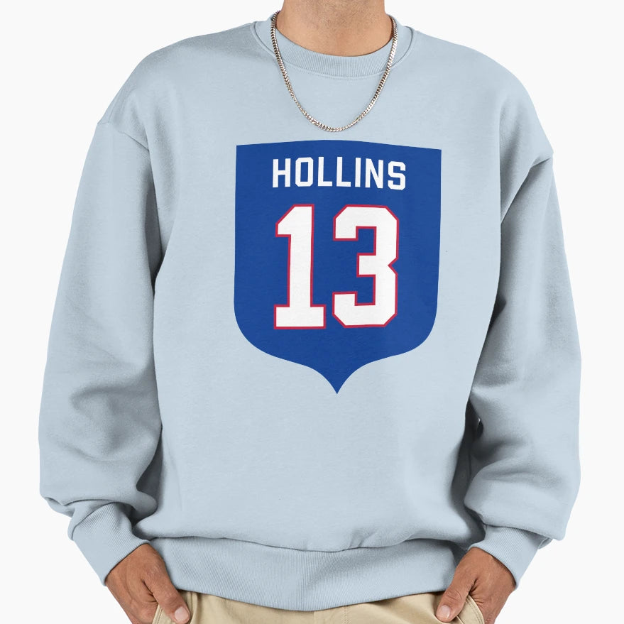 Mack Hollins 13 Emblem Sweatshirt - Casual Everyday Wear Unisex - T-Shirt, Sweatshirt, Hoodie