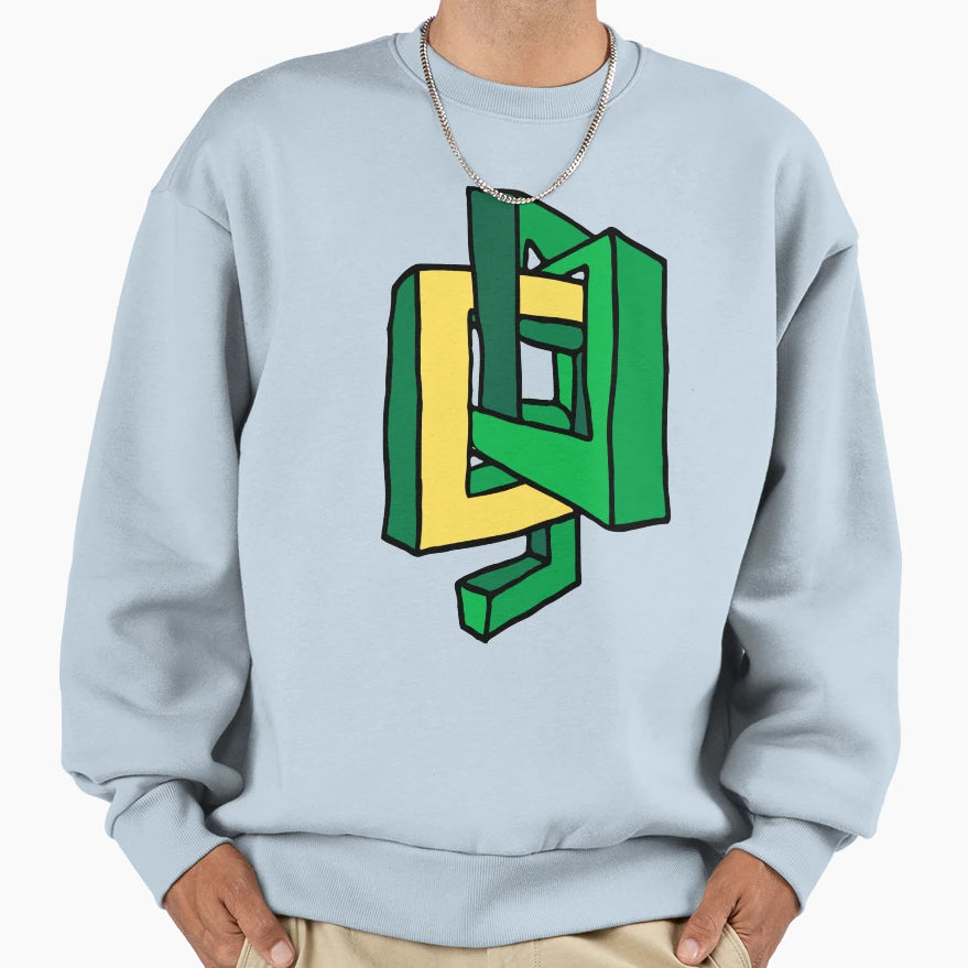 Geometric Emerald Green And Clear Sweatshirt - Novelty Apparel Men Women - T-Shirt, Sweatshirt, Hoodie