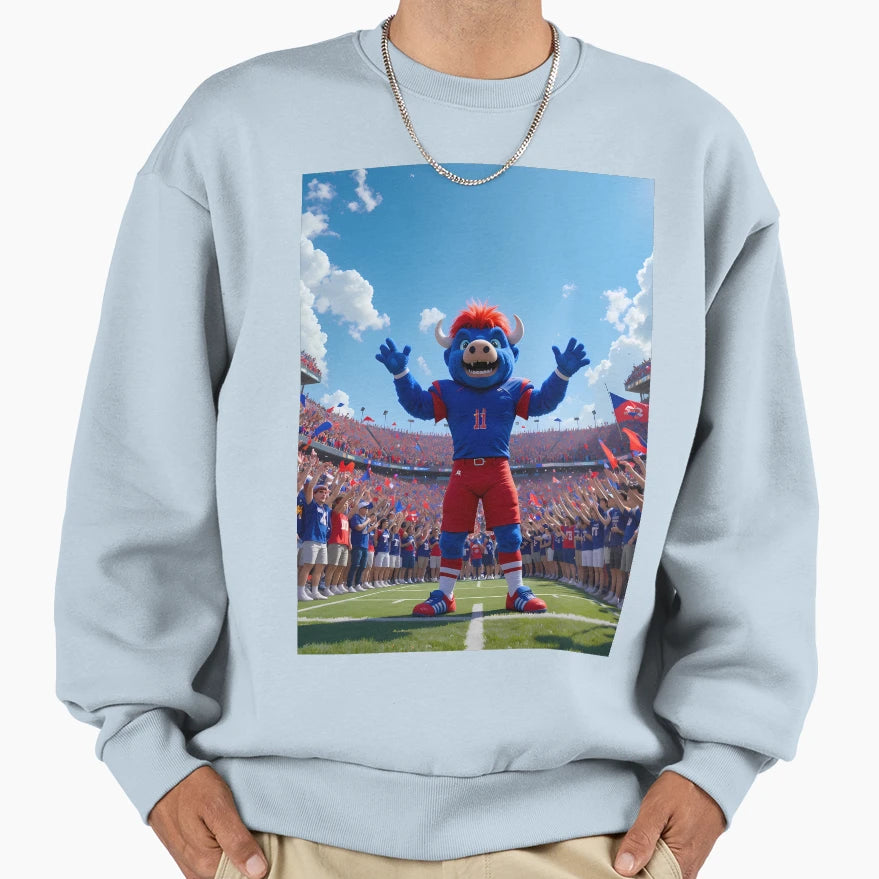 Pet Buffalo Bills Displaying Sweatshirt - Minimalist Print for Adults - T-Shirt, Sweatshirt, Hoodie