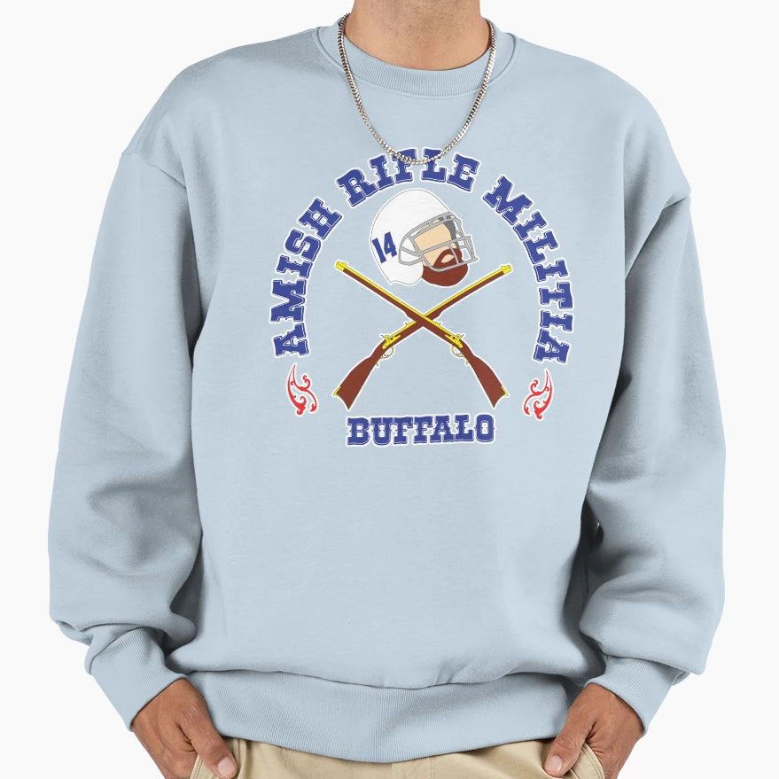 Ryan Fitzpatrick Amish Rifle Sweatshirt - Minimalist Print for Adults - T-Shirt, Sweatshirt, Hoodie