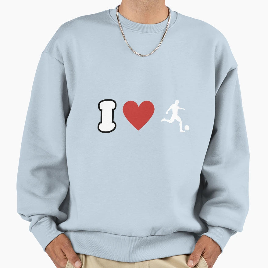 I Love Football Sweatshirt - Trendy Graphic for Adults - T-Shirt, Sweatshirt, Hoodie