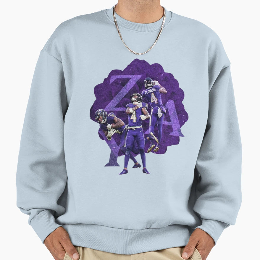 Zay Flowers Sweatshirt - Minimalist Print Men Women - T-Shirt, Sweatshirt, Hoodie