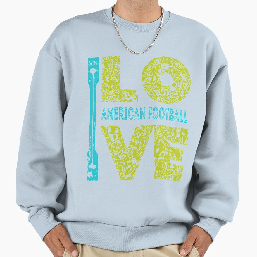 American Football I Love American T-Shirt - Minimalist Print Men Women - T-Shirt, Sweatshirt, Hoodie