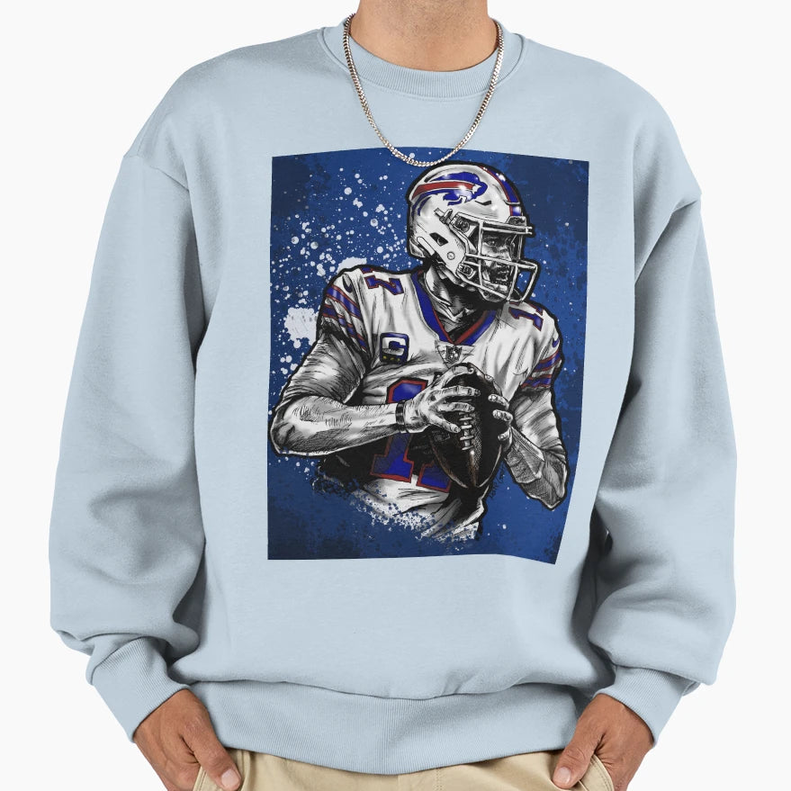 Qb Ready To Throw Full Sweatshirt - Novelty Apparel Men Women - T-Shirt, Sweatshirt, Hoodie