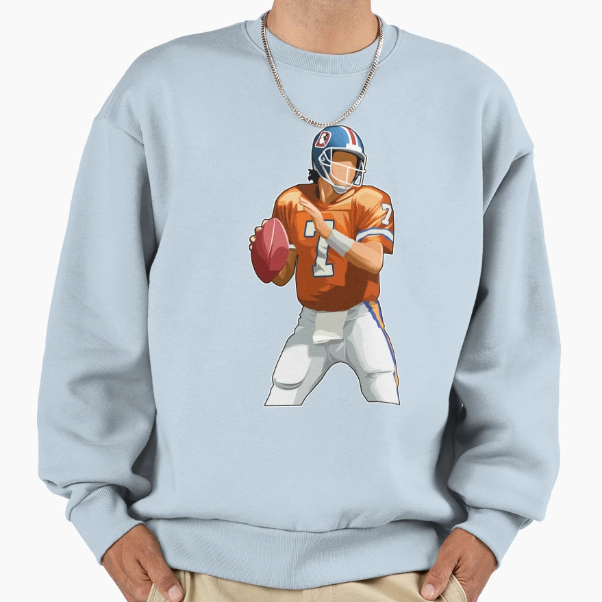 John Elway 7 Quarterback Legend Sweatshirt - Unique Graphic for Adults - T-Shirt, Sweatshirt, Hoodie