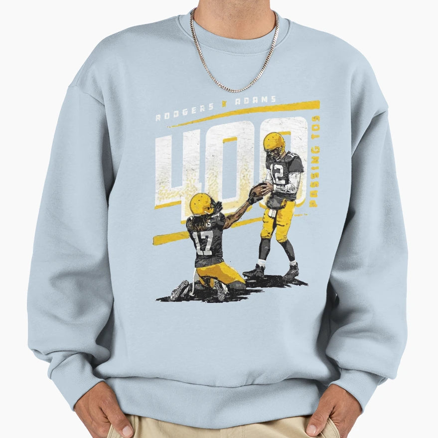 Rodgers And Adams 400 Passing Tos Green T-Shirt - Unique Graphic Unisex - T-Shirt, Sweatshirt, Hoodie