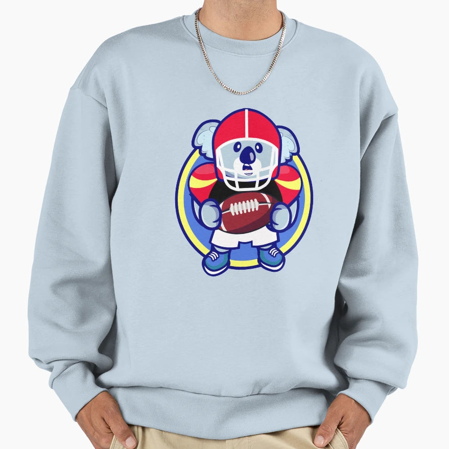 American Football Koala I Funny Sweatshirt - Novelty Apparel Men Women - T-Shirt, Sweatshirt, Hoodie