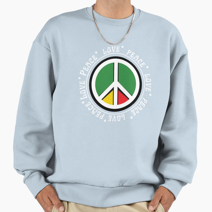 Peace And Love Sweatshirt - Unique Graphic Unisex - T-Shirt, Sweatshirt, Hoodie