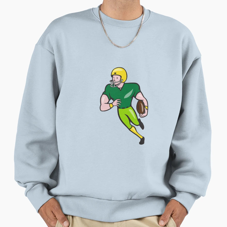 American Football Receiver Running Sweatshirt - Graphic Print Men Women - T-Shirt, Sweatshirt, Hoodie