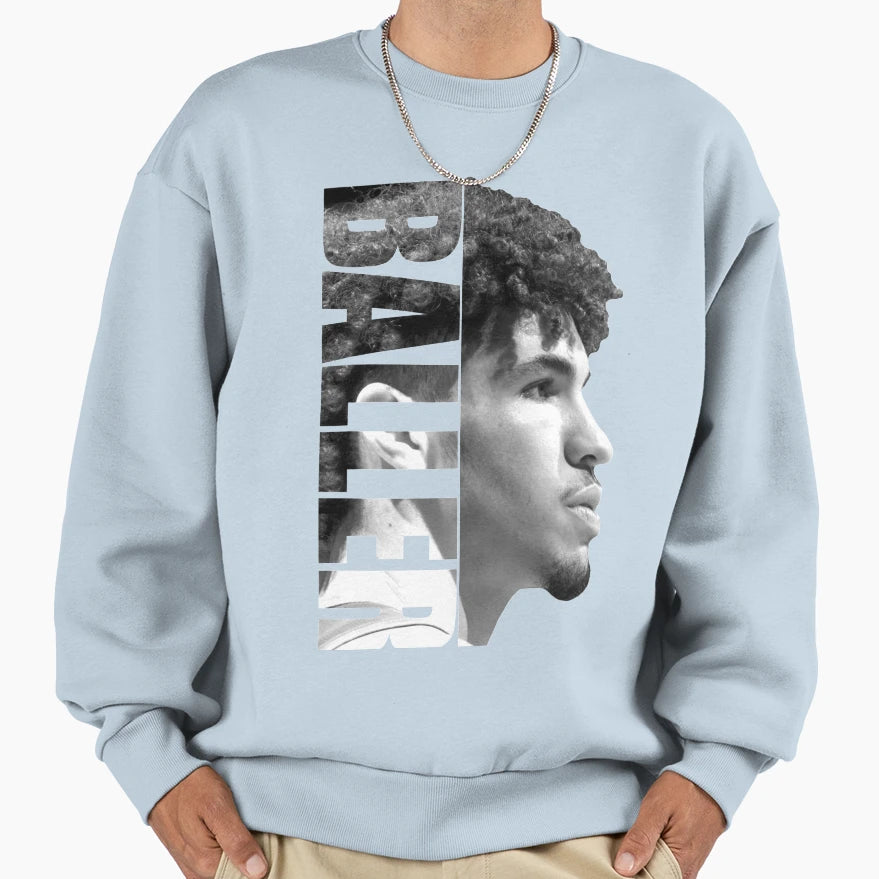 Lamelo Ball Baller Sweatshirt - Minimalist Print Unisex - T-Shirt, Sweatshirt, Hoodie