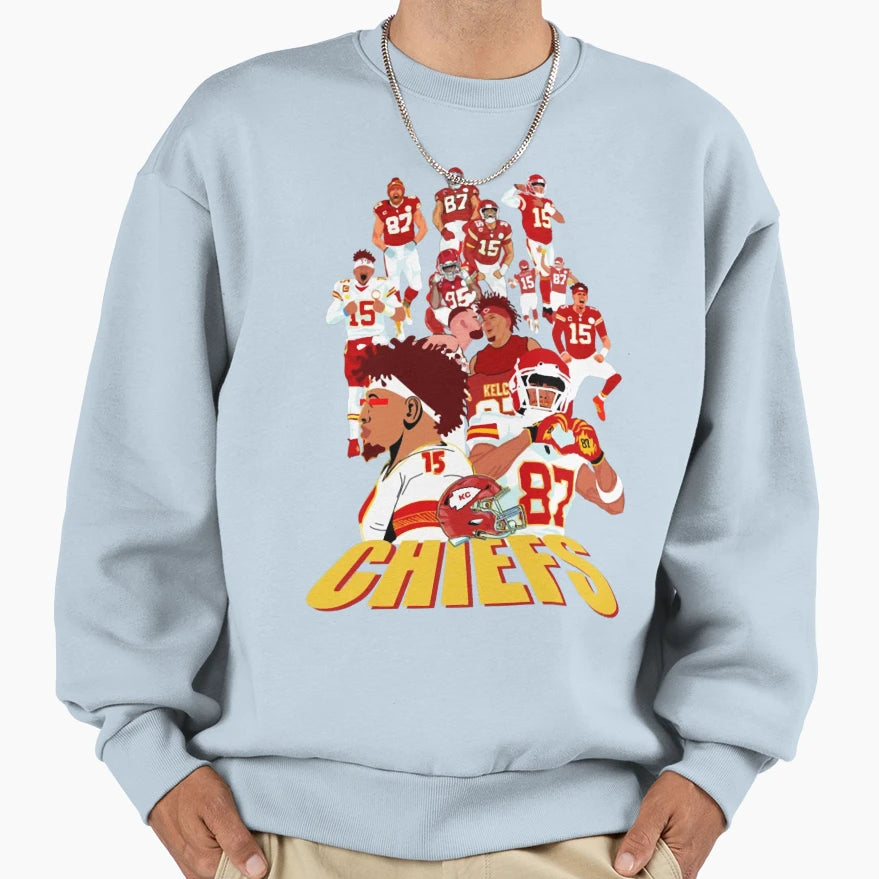 Art Kansas City Chiefs Sweatshirt - Unique Graphic Men Women - T-Shirt, Sweatshirt, Hoodie