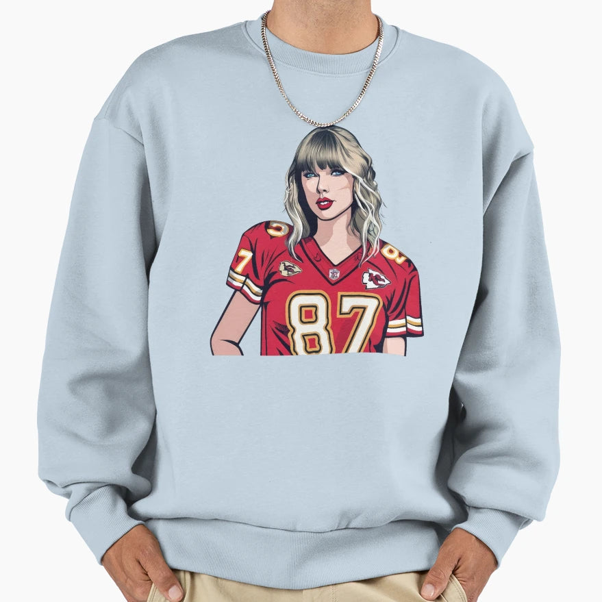 Taylors Swift Boyfriend Football Sweatshirt - Graphic Print Unisex - T-Shirt, Sweatshirt, Hoodie