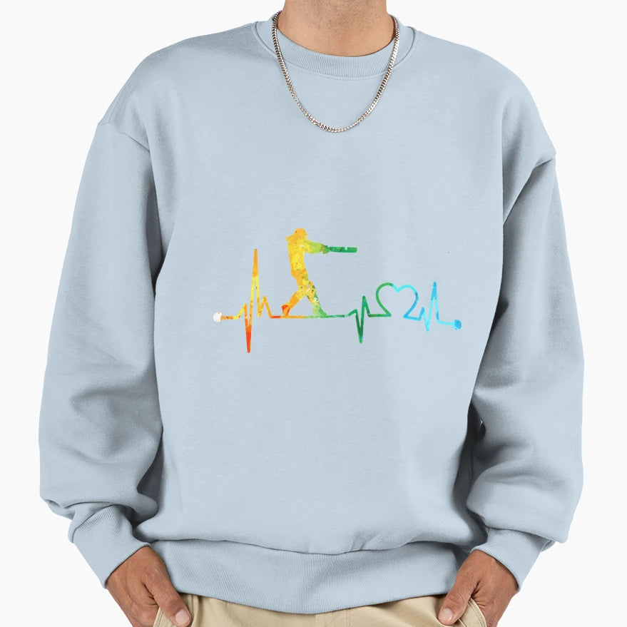 Cricket Heart Beat Watercolor T-Shirt - Graphic Print Men Women - T-Shirt, Sweatshirt, Hoodie