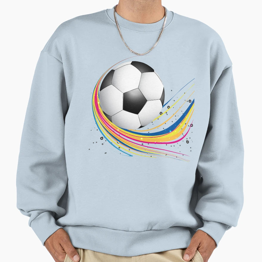 Abstract Football Green Colorful Sweatshirt - Novelty Apparel for Adults - T-Shirt, Sweatshirt, Hoodie