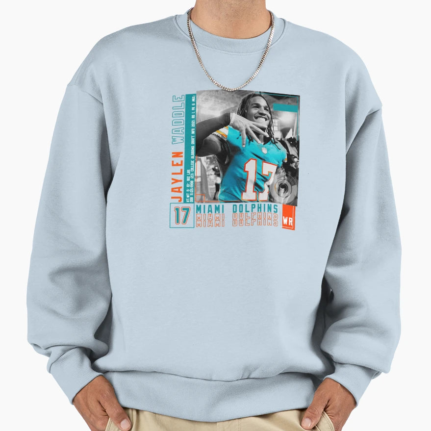 Jaylen Waddle Jaylen Waddle Sweatshirt - Custom Art Print for Adults - T-Shirt, Sweatshirt, Hoodie