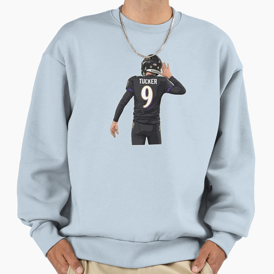 Justin Tucker 9 Celebration Sweatshirt - Unique Graphic Men Women - T-Shirt, Sweatshirt, Hoodie
