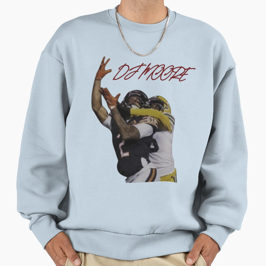 Dj Moore Red Sweatshirt - Graphic Print for Adults - T-Shirt, Sweatshirt, Hoodie