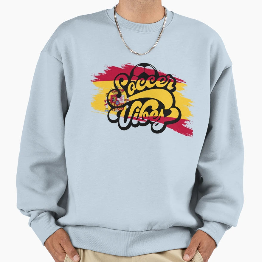 Soccer Vibes Spanyol Sweatshirt - Unique Graphic Unisex - T-Shirt, Sweatshirt, Hoodie