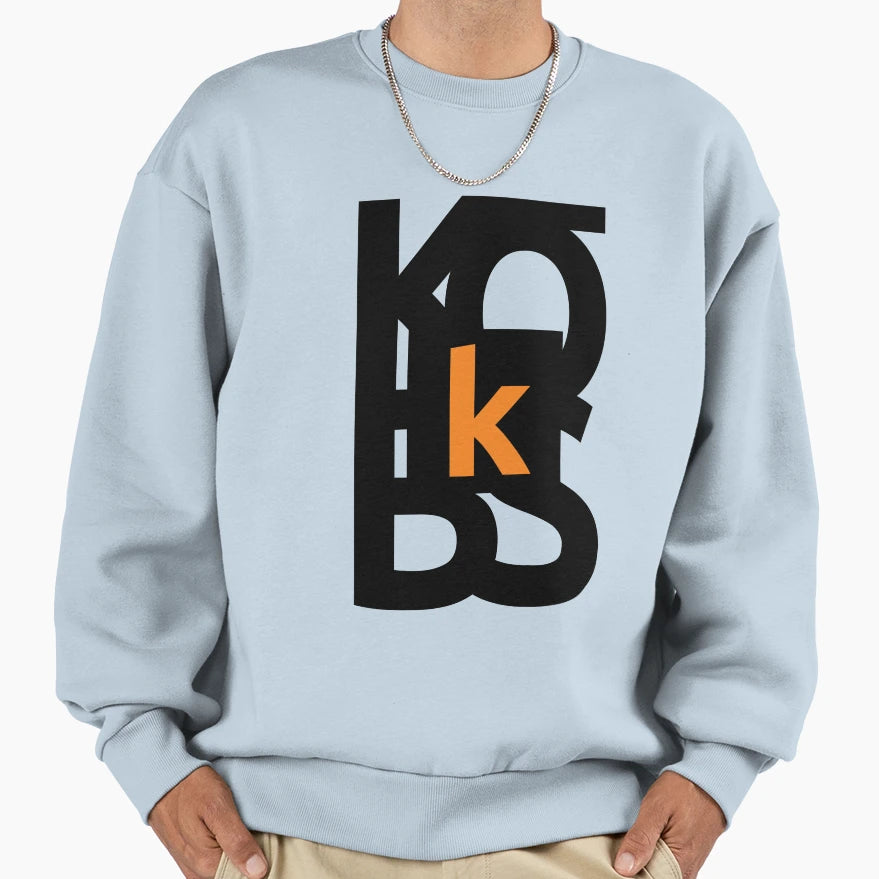K Kobs Logo Blk Text Sweatshirt - Fun Novelty Design Men Women - T-Shirt, Sweatshirt, Hoodie