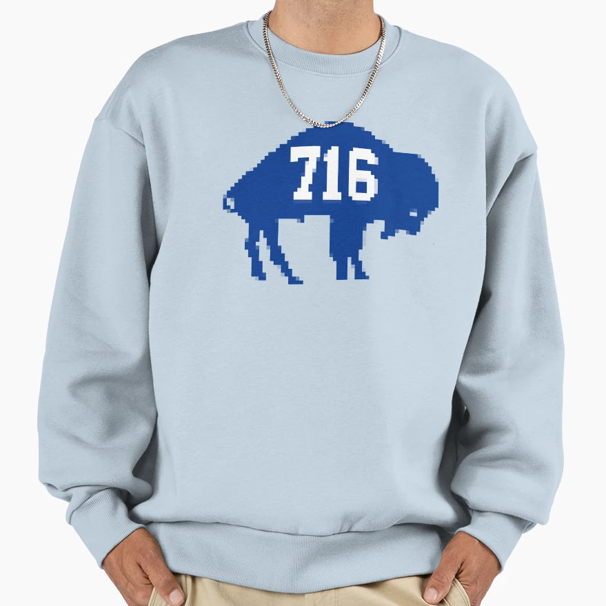 Bills Mafia Pixels 2023 Sweatshirt - Trendy Graphic for Adults - T-Shirt, Sweatshirt, Hoodie