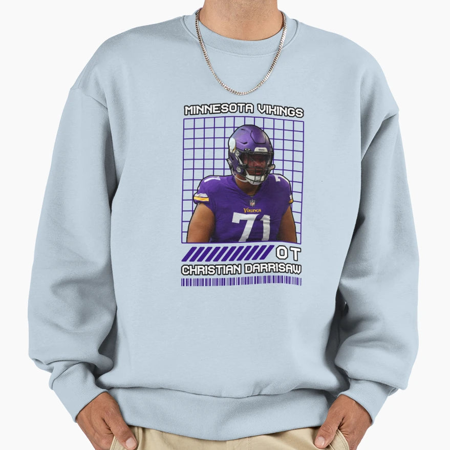 Christian Darrisaw Ot Minnesota Sweatshirt - Casual Everyday Wear Unisex - T-Shirt, Sweatshirt, Hoodie