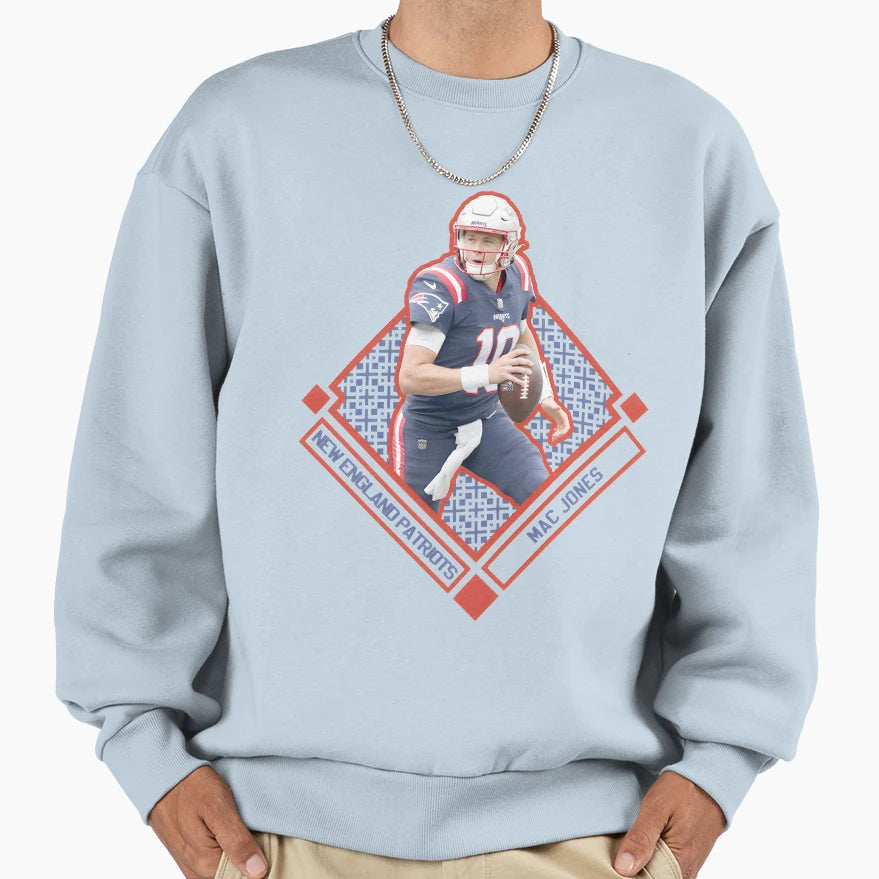 Mac Jones Patriot Power Diamond Sweatshirt - Trendy Graphic Men Women - T-Shirt, Sweatshirt, Hoodie