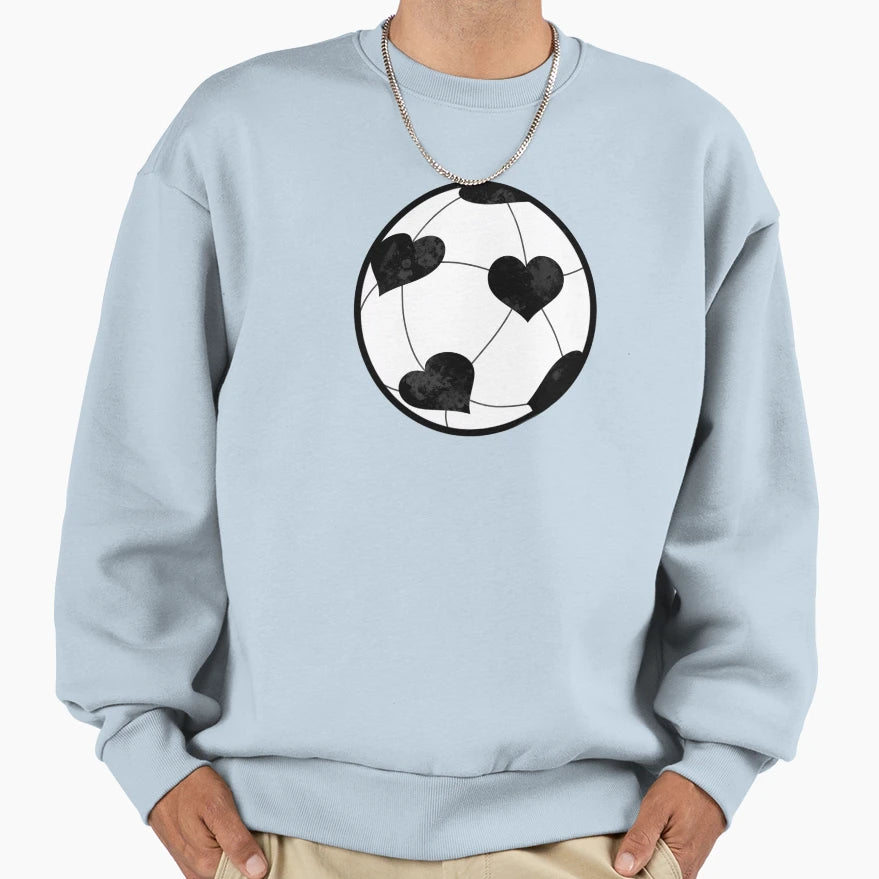 Football Ball Hearts Sweatshirt - Novelty Apparel Men Women - T-Shirt, Sweatshirt, Hoodie